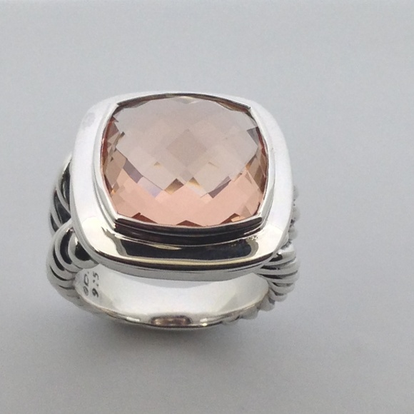 David Yurman Alibion Ring with Morganite - Picture 2 of 8